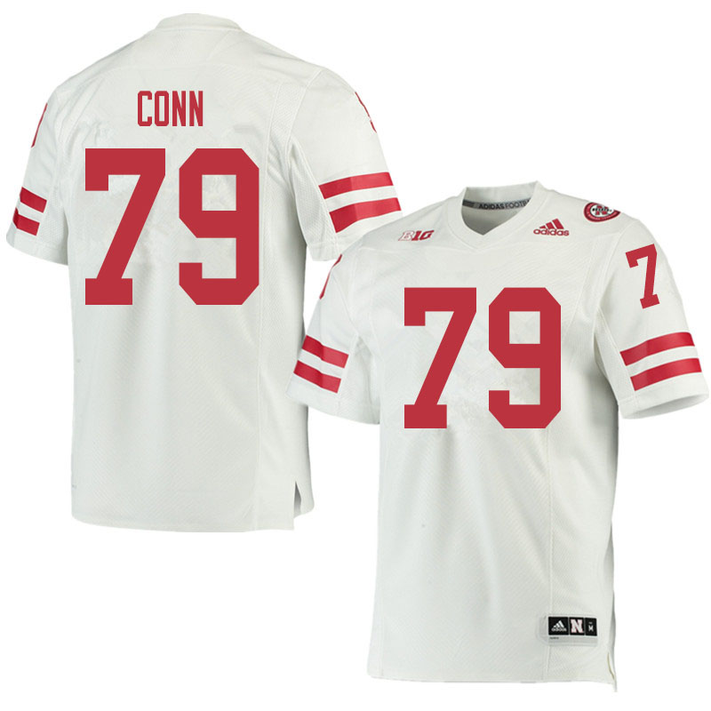 Men #79 Alex Conn Nebraska Cornhuskers College Football Jerseys Sale-White